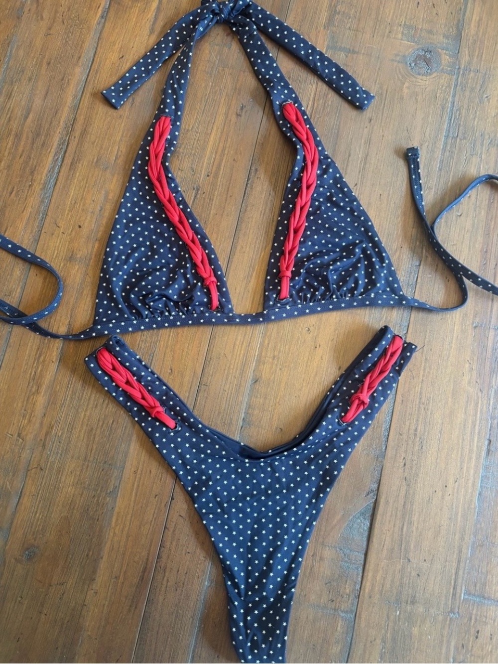 NWOT Frankie’s bikinis shooting stars bikini set